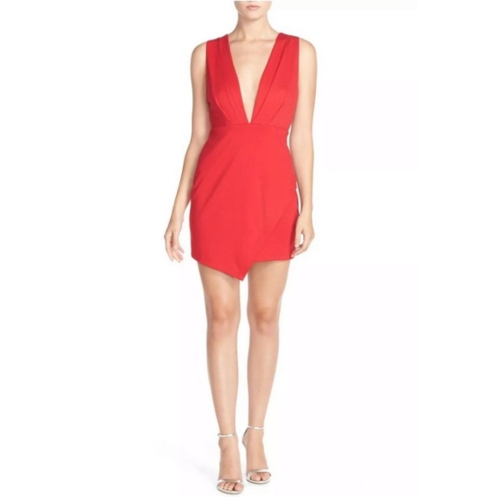 Fraiche By J V-Neck Bodycon Dress V-Neck Dress